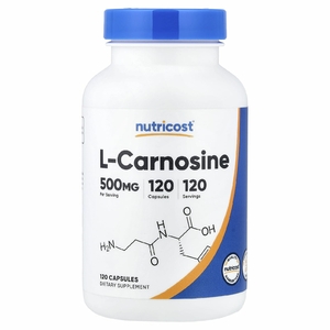 Nutricost, L-карнозин, 500 мг, 120 капсул