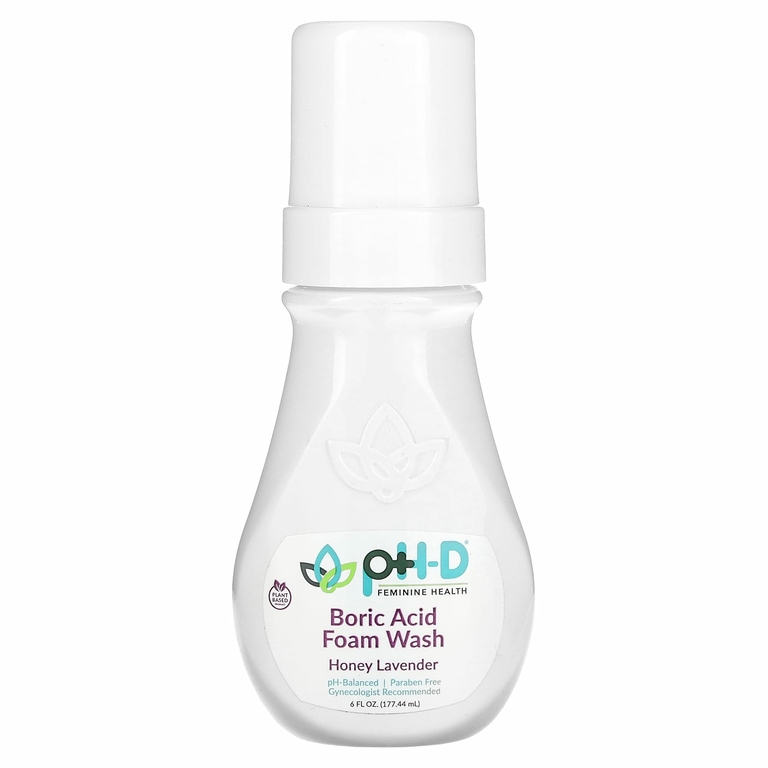 pH-D Feminine Health, пенка для умывания с борной кислотой, мед и лаванда, 177,44 мл (6 жидк. унций)
