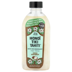 Monoi Tiare Tahiti, Monoi Tiki Tahiti®, кокосовое масло, кокос, 120 мл (4 жидк. унции)