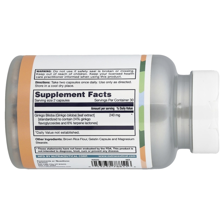 LifeTime Vitamins, Поддержка здоровья мозга, 60 капсул