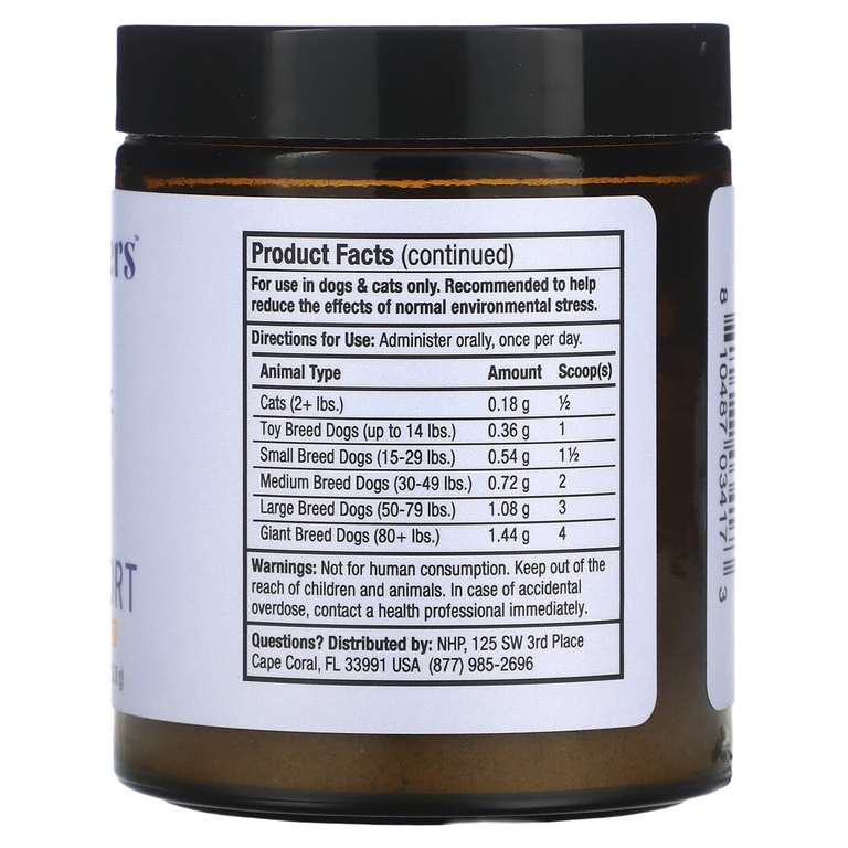 Dr. Mercola, Bark & Whiskers™, добавка для снятия стресса, для собак и кошек, 36,8 г (1,29 унции)