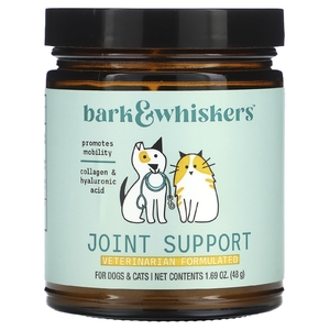 Dr. Mercola, Bark & Whiskers™, добавка для поддержки суставов, для собак и кошек, 48 г (1,69 унции)
