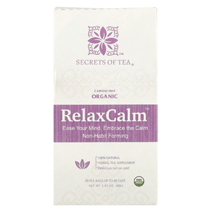 Secrets of Tea, RelaxCalm ™, без кофеина, 20 чайных пакетиков, 40 г (1,41 унции)