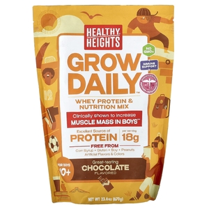 Healthy Heights, Grow™ Daily, сывороточный протеин и питательная смесь для мальчиков 10 лет и старше, шоколад, 670 г