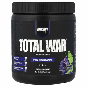 Redcon1, Total War®, предтренировочный комплекс, со вкусом кислых жевательных мишек, 447 г (15,77 унции)