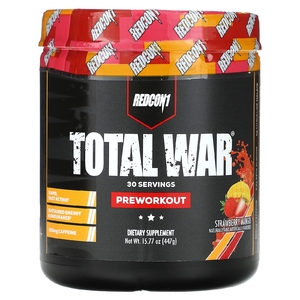 Redcon1, Total War, предтренировочная добавка, со вкусом клубники и манго, 447 г (15,77 унции)