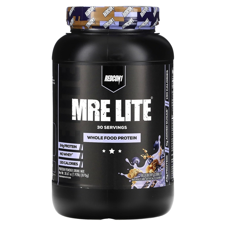 Redcon1, MRE Lite, цельнопищевой протеин, со вкусом голубики, 870 г (1,92 фунта)