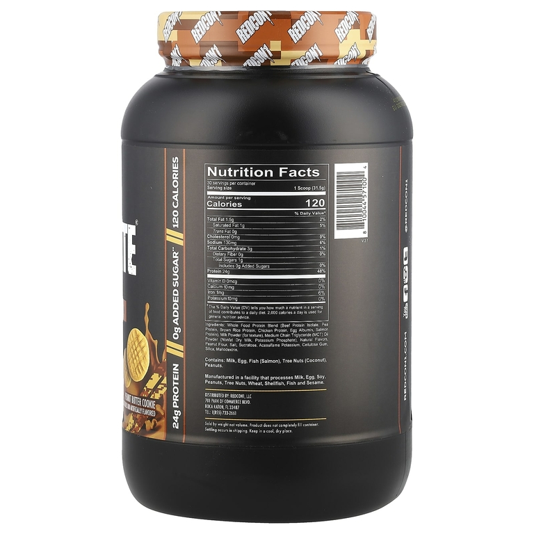 Redcon1, MRE Lite®, порошок из цельного пищевого белка, печенье с арахисовой пастой, 945 г (2,08 фунта)
