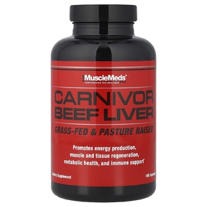 MuscleMeds, Carnivor, говяжья печень, 180 капсул (500 мг на капсулу)