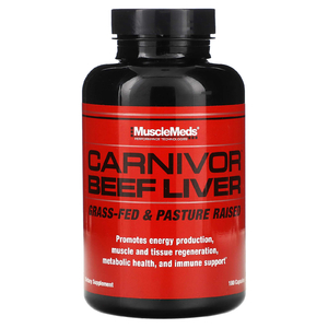 MuscleMeds, Carnivor, говяжья печень, 180 капсул (500 мг на капсулу)