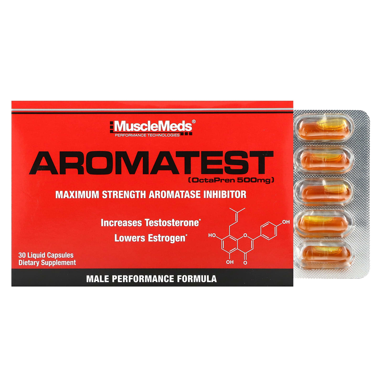MuscleMeds, Aromatest, 500 мг, 30 капсул с жидкостью
