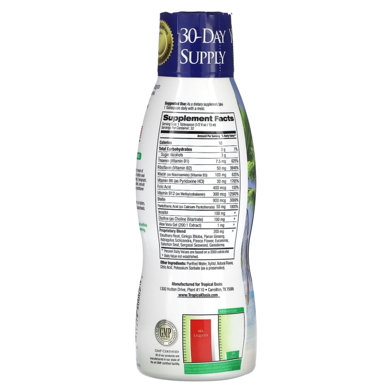 Tropical Oasis, Premium, Liquid B-Complex, 16 fl oz (480 ml) (Товар снят с продажи) 