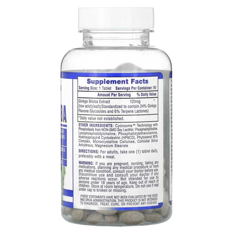Hi Tech Pharmaceuticals, гинкго билоба, 120 мг, 90 таблеток (Товар снят с продажи) 