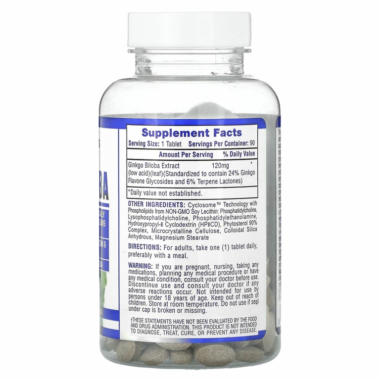 Hi Tech Pharmaceuticals, гинкго билоба, 120 мг, 90 таблеток