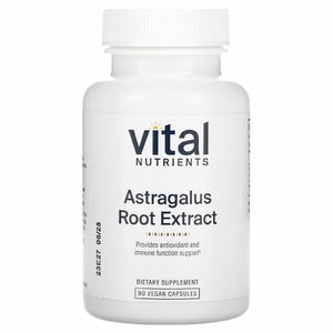 Vital Nutrients, Экстракт корня астрагала, 600 мг, 90 веганских капсул (300 мг в 1 капсуле)