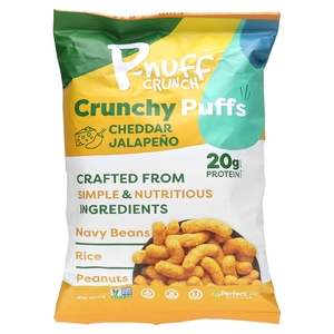 P-Nuff, Crunch, хрустящие колечки, чеддер и халапеньо, 113 г (4 унции)