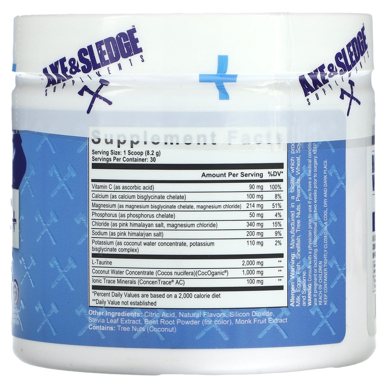 Axe & Sledge Supplements, Electrolytes+, клубника и киви, 246 г (8,677 унции) (Товар снят с продажи) 