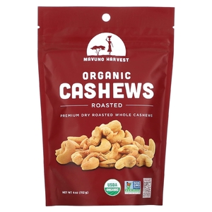 Mavuno Harvest, органические орехи кешью, обжаренные, 112 г (4 унции)