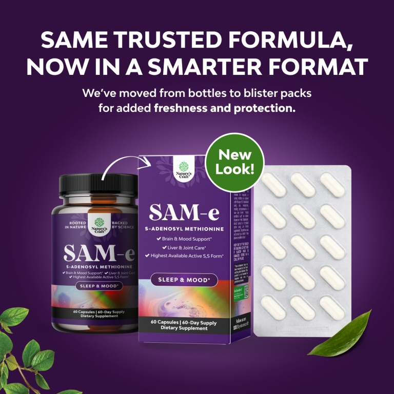 Nature's Craft, SAM-e, 60 капсул (200 мг в капсуле)