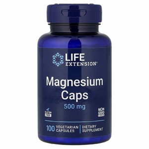 Life Extension, Магний в капсулах, 500 мг, 100 вегетарианских капсул