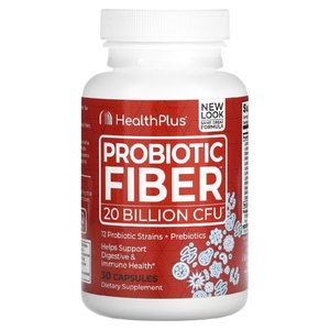 Health Plus, пробиотическая клетчатка, 20 млрд КОЕ, 30 капсул