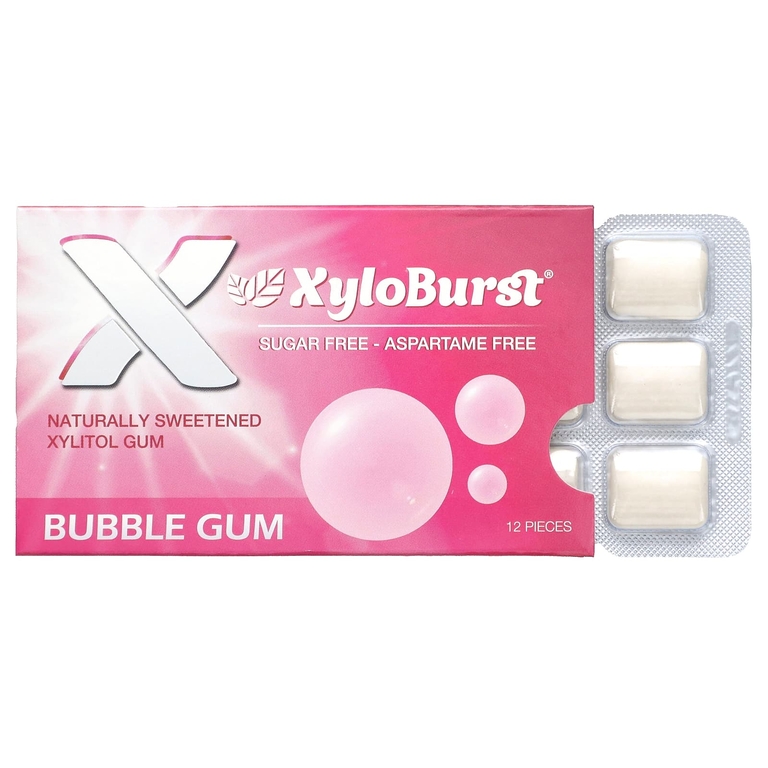 Xyloburst, натурально подслащенная ксилитоловая камедь, жевательная резинка, 12 шт. (Товар снят с продажи) 