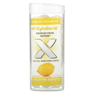 Xyloburst, подслащенные ксилитолом мятные конфеты, со вкусом лимона, 60 шт., 36 г (1,27 унции)