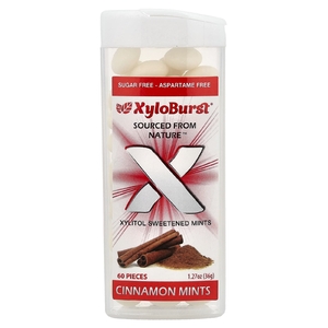 Xyloburst, подслащенные ксилитолом мятные конфеты, со вкусом корицы, 60 шт., 36 г (1,27 унции)