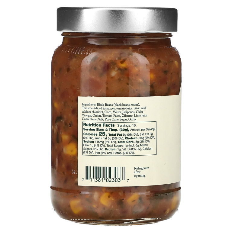 Stonewall Kitchen, сальса из черной фасоли, средней остроты, 475 г (16,75 унции)