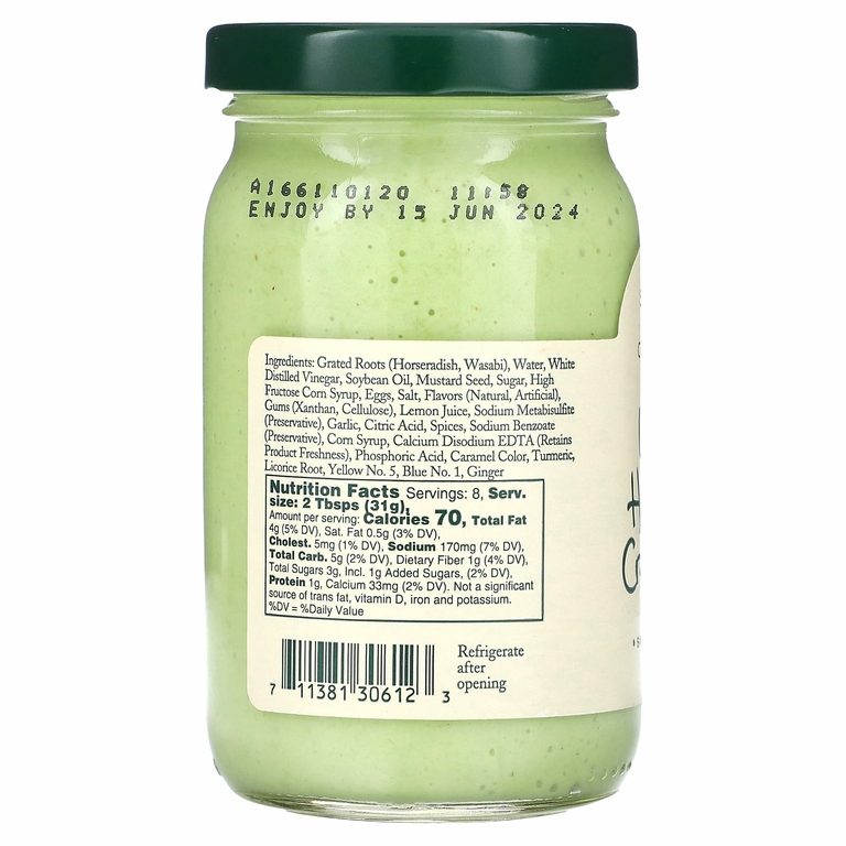 Stonewall Kitchen, Wasabi Horseradish Cream Sauce, 8.25 oz (234 g)