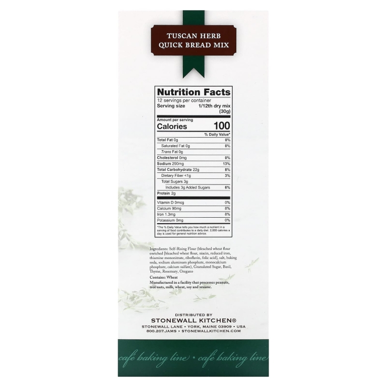 Stonewall Kitchen, смесь для быстрого приготовления хлеба с тосканскими травами, 360 г (12,7 унции) (Товар снят с продажи) 