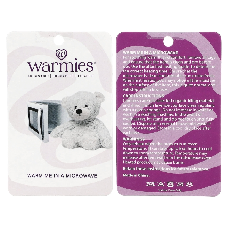 Warmies, Bear, с подогревом, утяжеленный мягкий плюш, 1 шт.