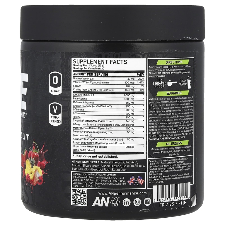 ABE, Ultimate Pre-Workout, предтренировочный комплекс, гавайский красный, 390 г (13,75 унции)