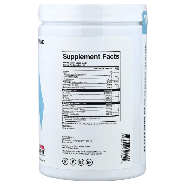 Swolverine, BCAA 2:1:1, ананас и маракуйя, 285 г (10,05 унции) (Товар снят с продажи) 