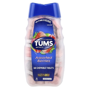 Tums, Антацид, ягодное ассорти, 1000 мг, 160 жевательных таблеток