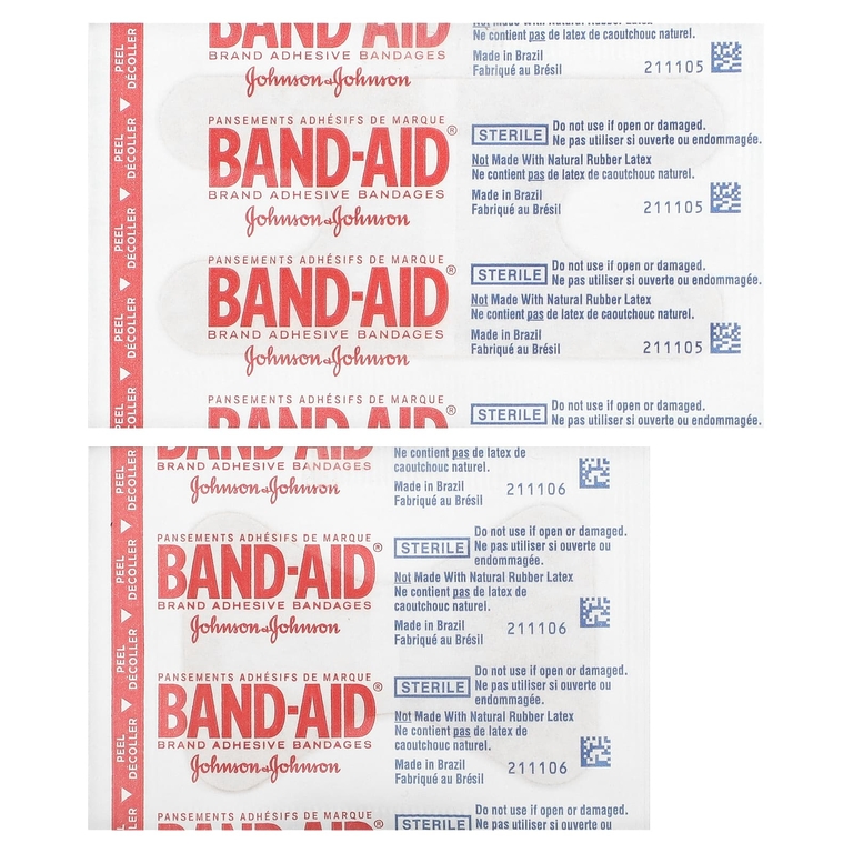Band Aid, Лейкопластыри, гибкая ткань, разные размеры, 20 бинтов (Товар снят с продажи) 