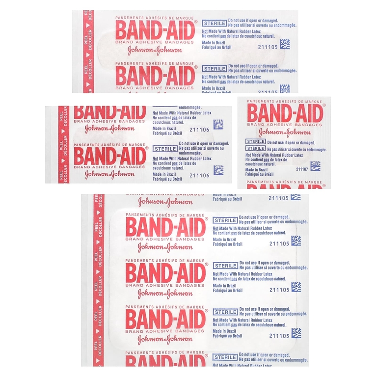 Band Aid, Пластыри, Tru-Stay, прозрачные, разных размеров, 80 бинтов (Товар снят с продажи) 