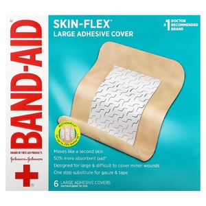 Band Aid, клейкая оболочка, Skin-Flex, большая, 6 шт. (Товар снят с продажи) 