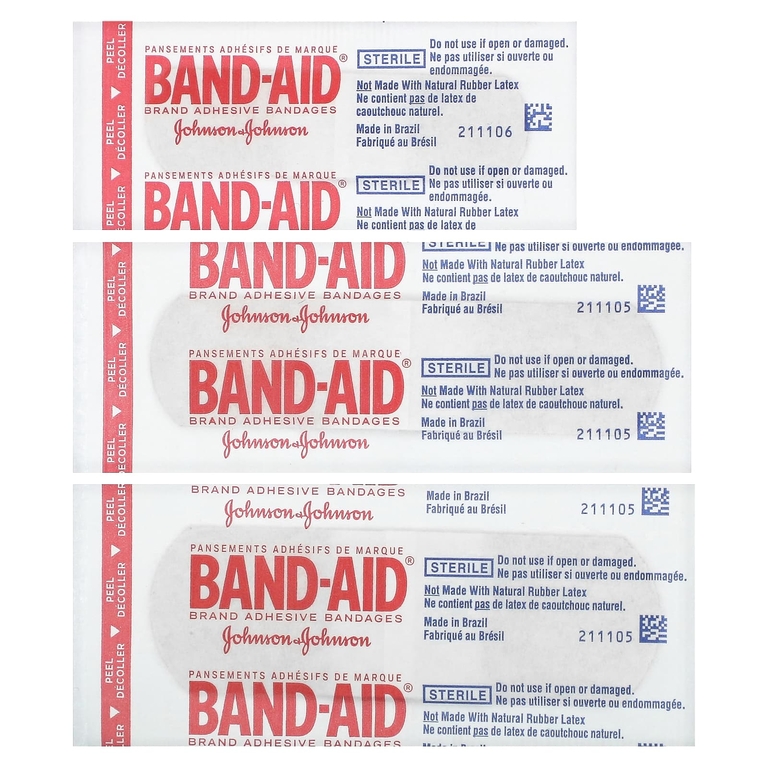 Band Aid, Лейкопластыри, Ourtone, гибкая ткань, разные размеры, BR55, 30 бинтов (Товар снят с продажи) 