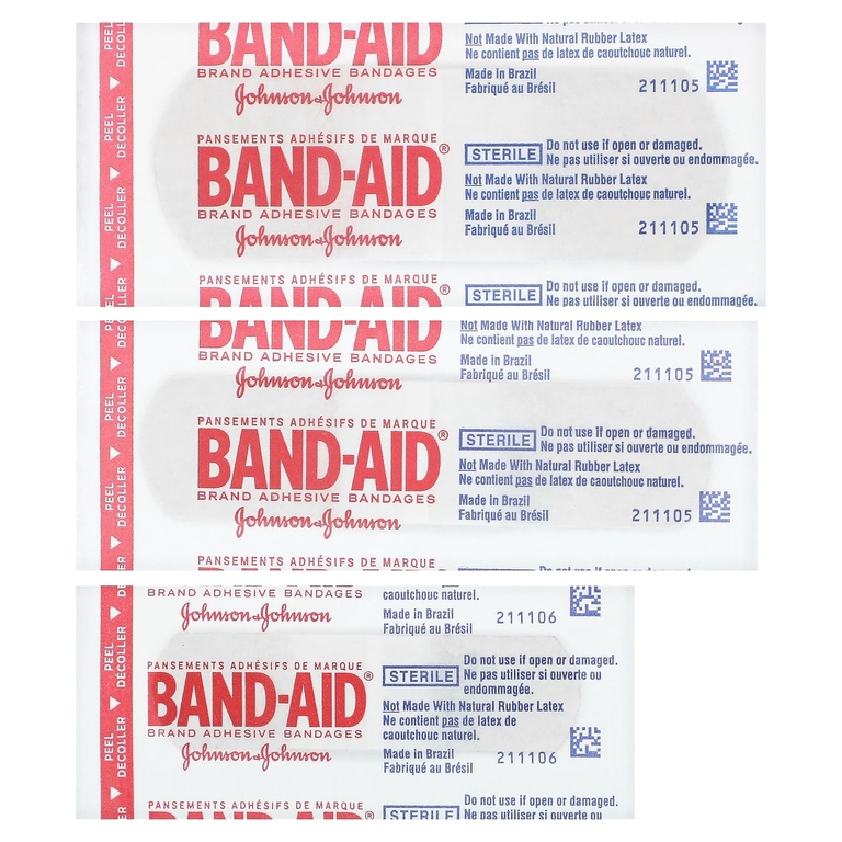 Band Aid, Лейкопластыри, Ourtone, гибкая ткань, разные размеры, BR65, 30 бинтов