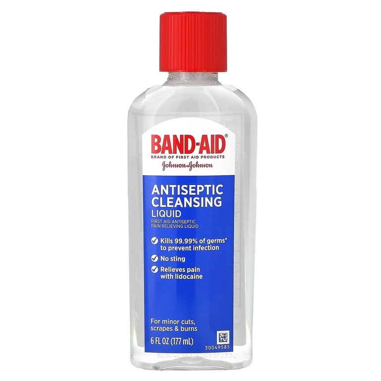 Band Aid, очищающий жидкий антисептик, 177 мл (6 жидк. унций)