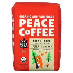 Peace Coffee, Organic Tree Hugger, Signature Blend, Ground, Dark Roast, 12 oz (340 g)