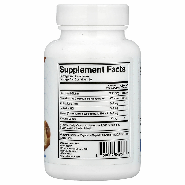 Divine Health, Carb Assist, 60 капсул