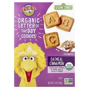 Earth's Best, Organic Letter of The Day Cookies®, органическое печенье для детей от 2 лет, овсянка с корицей, 150 г (5,3 унции) (Товар снят с продажи) 