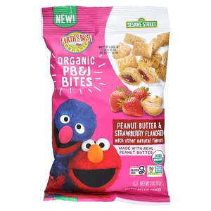 Earth's Best, Organic PB&J Bites, для детей от 2 лет, арахисовое масло и клубника, 85 г (3 унции) (Товар снят с продажи) 