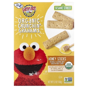 Earth's Best, Organic Crunchin' Grahams®, медовые палочки для детей от 2 лет, 150 г (5,3 унции)