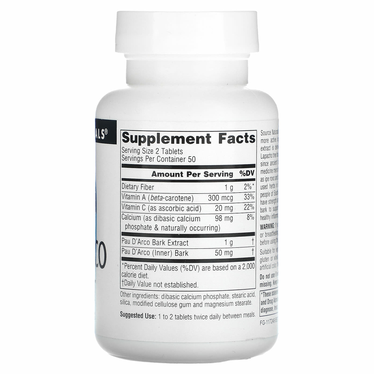 Source Naturals, экстракт коры муравьиного дерева, 500 мг 100 таблеток
