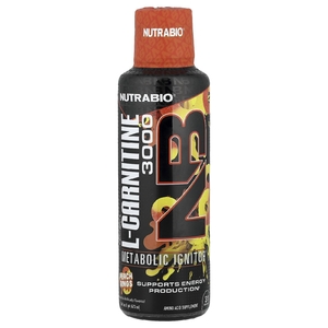 NutraBio, LeanShots, L-карнитин 3000, персиковые колечки, 473 мл (16 жидк. унций)