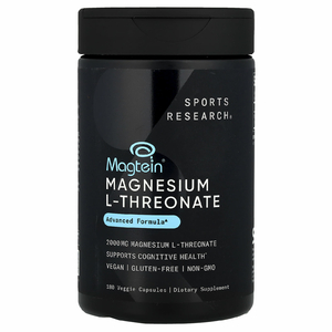 Sports Research, Magtein®, L-треонат магния, 180 растительных капсул (666 мг на капсулу)