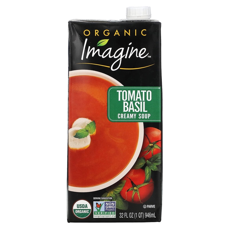 Imagine Soups, крем-суп, томат и базилик, 946 мл (32 жидк. унции)